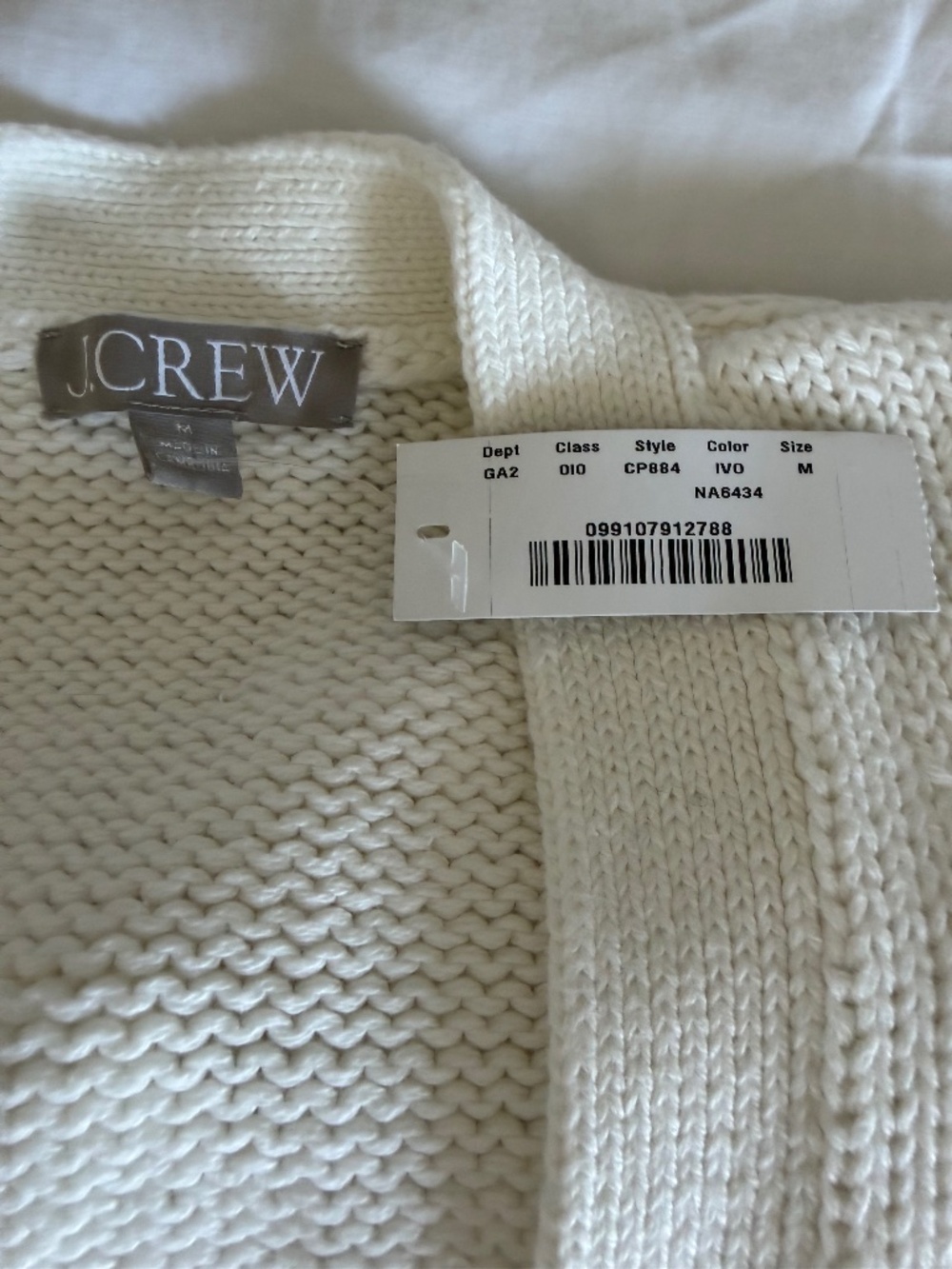 J. Crew Heritage Cotton Cardigan-Nautical Embroidery NWT - Picture 4 of 8